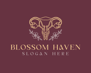 Floral Female Uterus logo