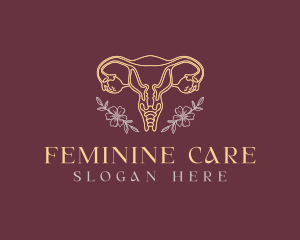 Floral Female Uterus logo