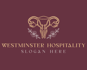 Floral Female Uterus logo design