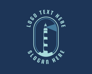 Lighthouse Light Beam Logo