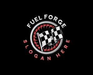 Racing Automotive Flag logo design