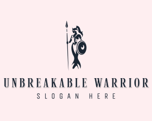 Spear Shield Heroine logo design