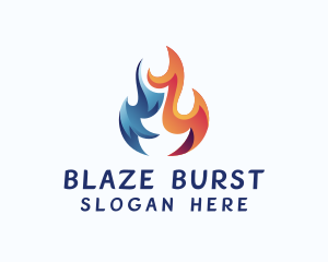 Blazing Flame Fuel logo design