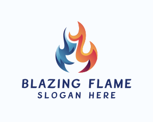 Blazing Flame Fuel logo design