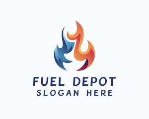 Blazing Flame Fuel logo design