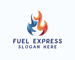 Blazing Flame Fuel logo design