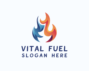 Blazing Flame Fuel logo design