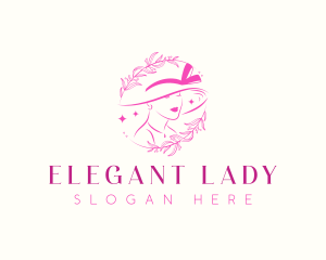 Lady Beauty Hat logo design