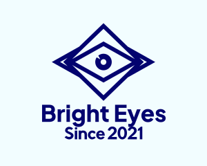 Blue Diamond Eye logo design