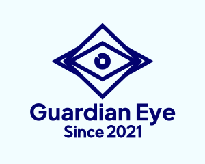 Blue Diamond Eye logo design