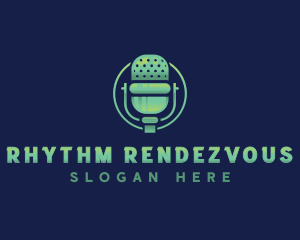 Audio Microphone Broadcast logo design