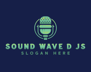 Audio Microphone Broadcast logo design