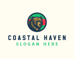 California Grizzly Bear logo design