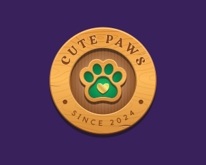 Paw Print Pet Veterinary logo design