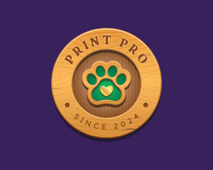 Paw Print Pet Veterinary logo design