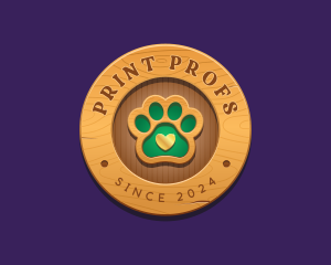 Paw Print Pet Veterinary logo design