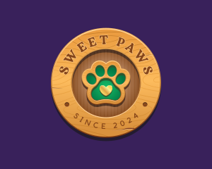 Paw Print Pet Veterinary logo design