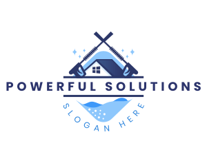 Power Washing Home Clean logo design