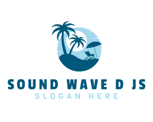 Blue Summer Beach logo design