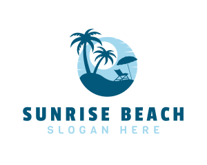 Blue Summer Beach logo design