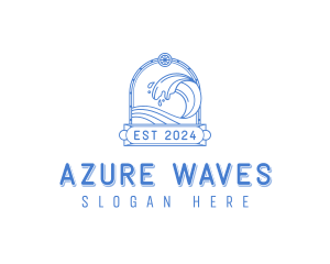 Resort Sea Wave logo design