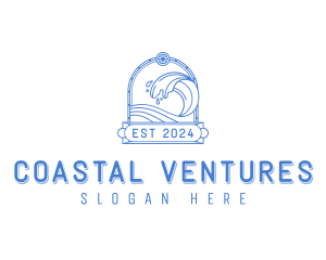 Resort Sea Wave logo design