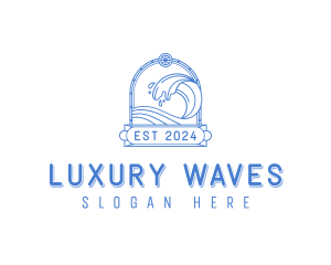 Resort Sea Wave logo design