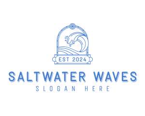 Resort Sea Wave logo design