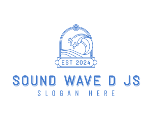 Resort Sea Wave logo design