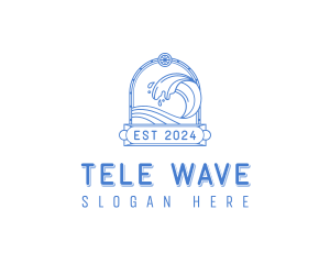 Resort Sea Wave logo design