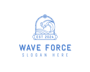 Resort Sea Wave logo design