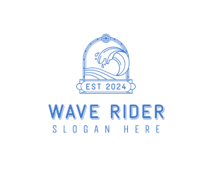 Resort Sea Wave logo design