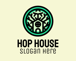 Eco Green Tree House logo design