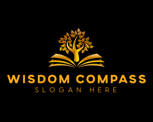 Book Wood Tree logo