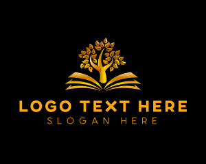 Tree - Book Wood Tree logo design
