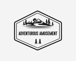 Mountain Landscape Adventure logo design