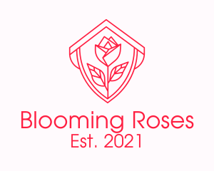 Rose Crest Line Art  logo design