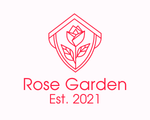 Rose Crest Line Art  logo
