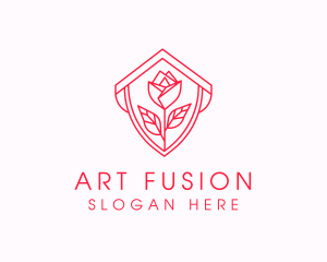 Rose Crest Line Art  logo