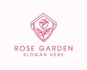 Rose Crest Line Art  logo design