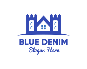 Blue Realty Castle logo design