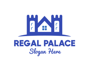 Blue Realty Castle logo design