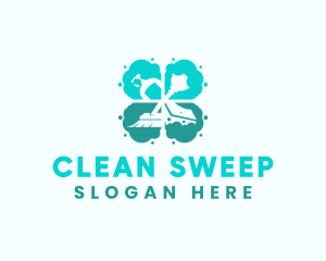 Janitorial Disinfectant Cleaning logo design