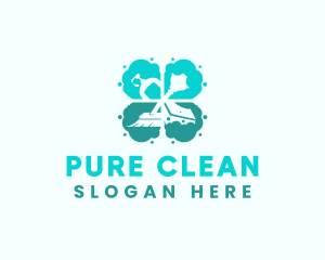 Janitorial Disinfectant Cleaning logo design