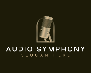 Microphone Audio Streaming logo design