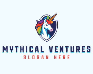 LGBTQIA Pride Unicorn logo design