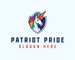 LGBTQIA Pride Unicorn logo design