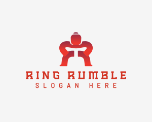 Sumo Wrestler Athlete logo