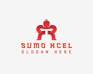 Sumo Wrestler Athlete logo