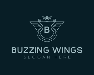 Wings Crown Company logo design